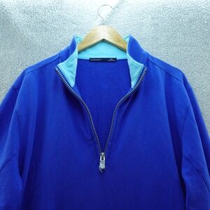 Men's‎ B. Draddy XL Quarter Zip Pullover Sweatshirt Blue Athletic Activewear